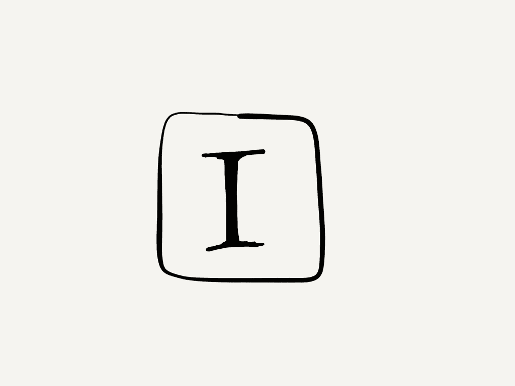 hand drawn Instapaper icon